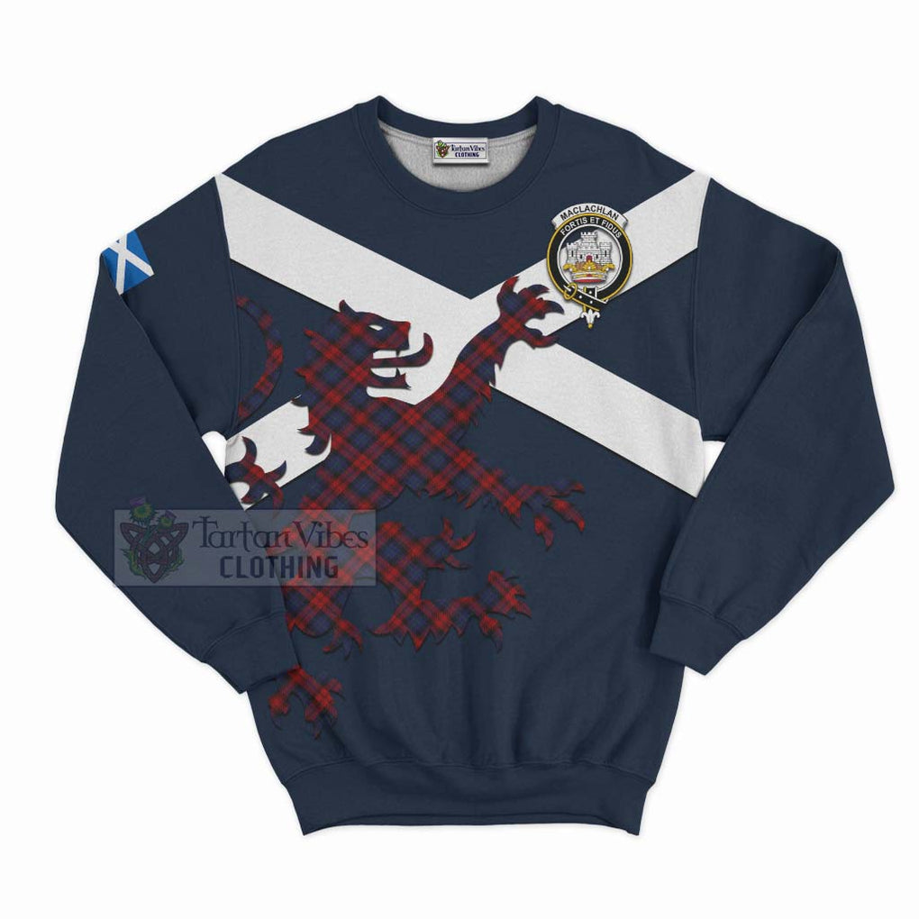 Tartan Vibes Clothing MacLachlan (McLachlan) Tartan Lion Rampant Sweatshirt – Proudly Display Your Heritage with Alba Gu Brath and Clan Name