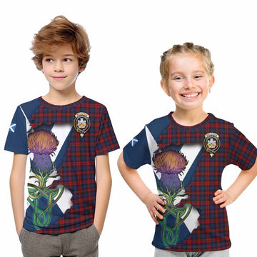 MacLachlan (McLachlan) Tartan Family Crest Kid T-Shirt Scottish Thistle Celtic Inspired Youth XL Size14 - Tartan Vibes Clothing