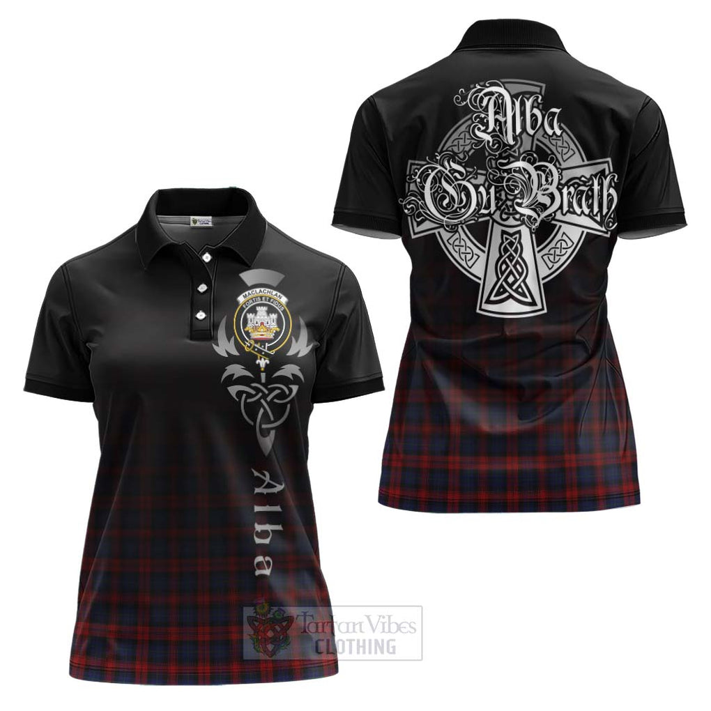 Tartan Vibes Clothing MacLachlan (McLachlan) Tartan Women's Polo Shirt Featuring Alba Gu Brath Family Crest Celtic Inspired