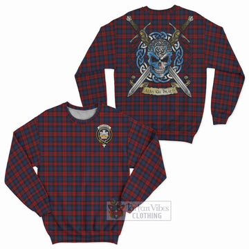 MacLachlan (McLachlan) Tartan Sweatshirt with Family Crest Celtic Skull Style