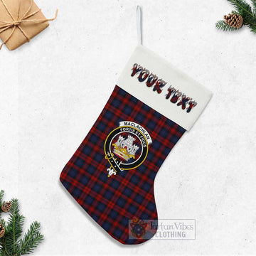 MacLachlan (McLachlan) Tartan Family Crest Christmas Stocking with Personalized Text