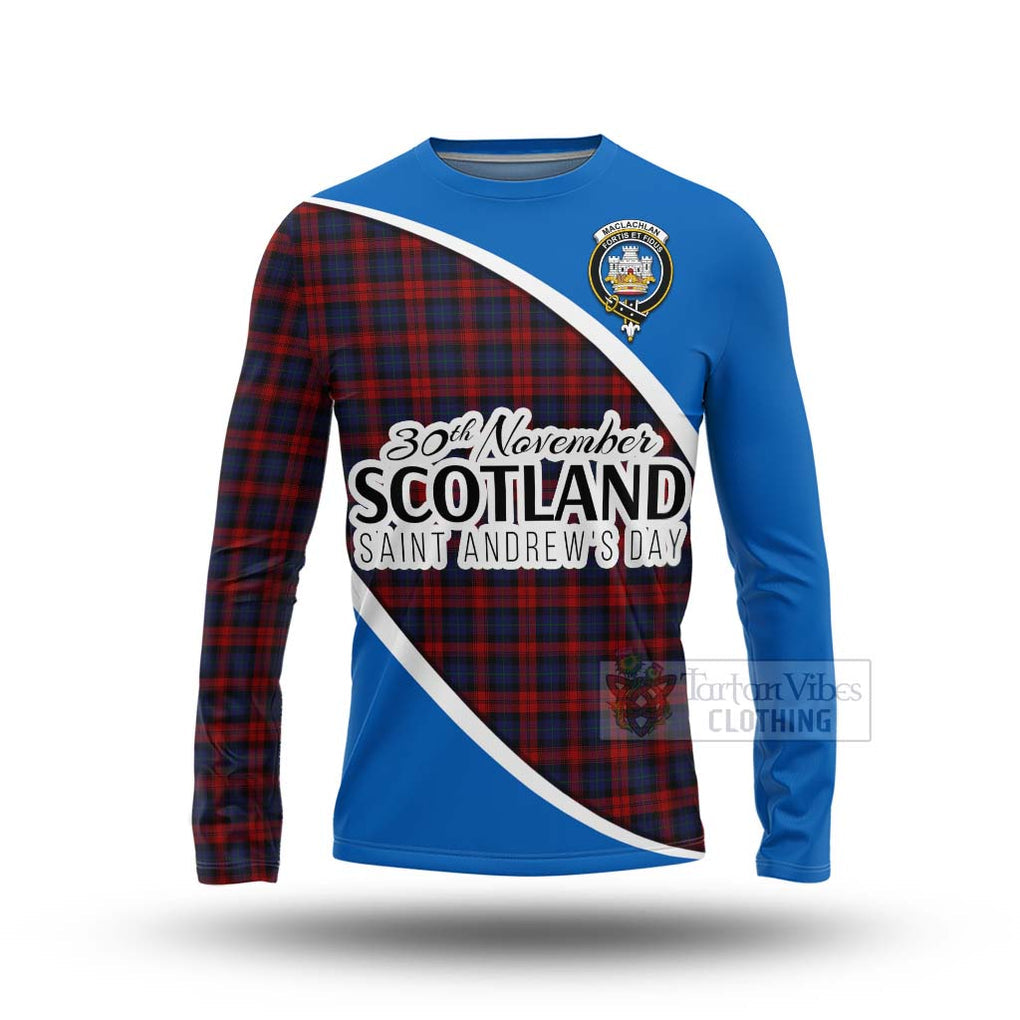 Tartan Vibes Clothing MacLachlan (McLachlan) Family Crest Tartan Long Sleeve T-Shirt Celebrate Saint Andrew's Day in Style