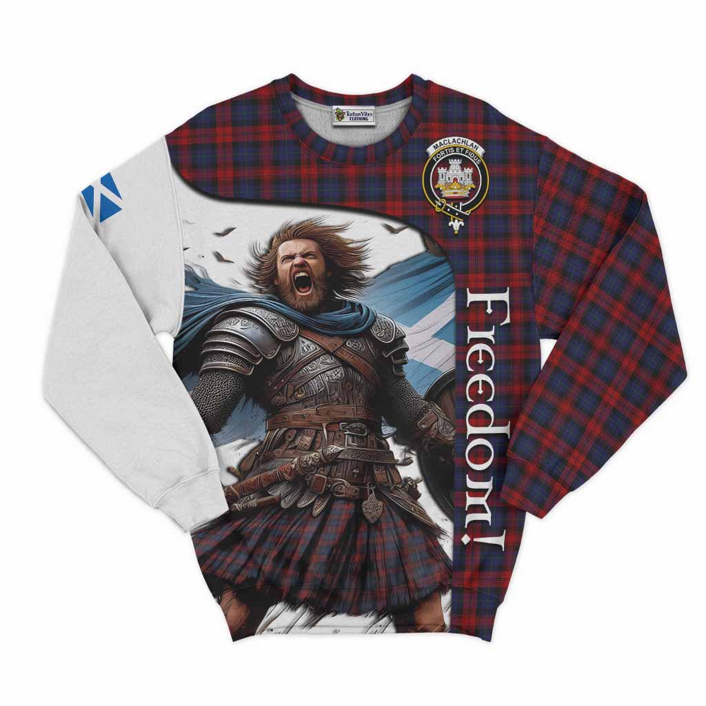 Tartan Vibes Clothing MacLachlan (McLachlan) Crest Tartan Sweatshirt Inspired by the Freedom of Scottish Warrior