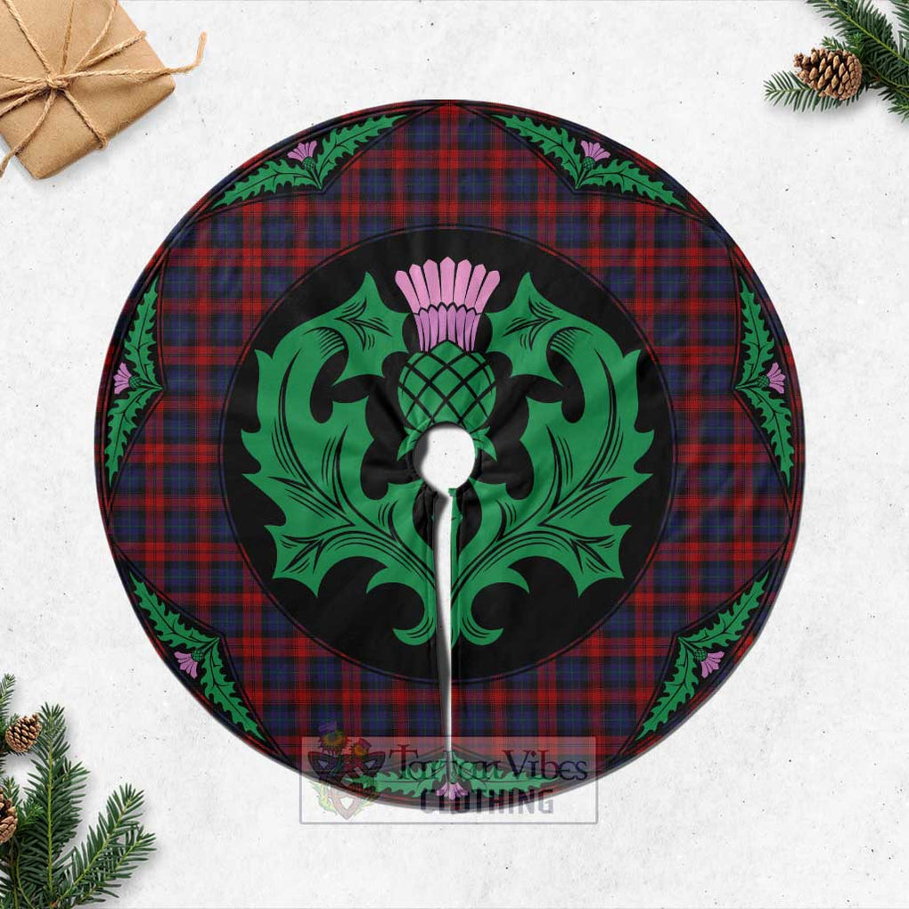 Tartan Vibes Clothing MacLachlan (McLachlan) Tartan Christmas Tree Skirt Scottish Thistle Style