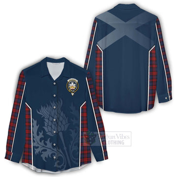 MacLachlan (McLachlan) Tartan Women's Casual Shirt with Family Crest and Scottish Thistle Vibes Sport Style