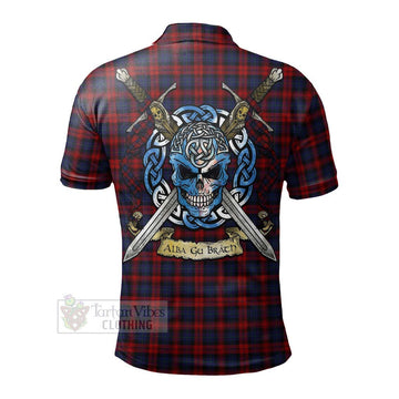 MacLachlan (McLachlan) Tartan Polo Shirt with Family Crest Celtic Skull Style