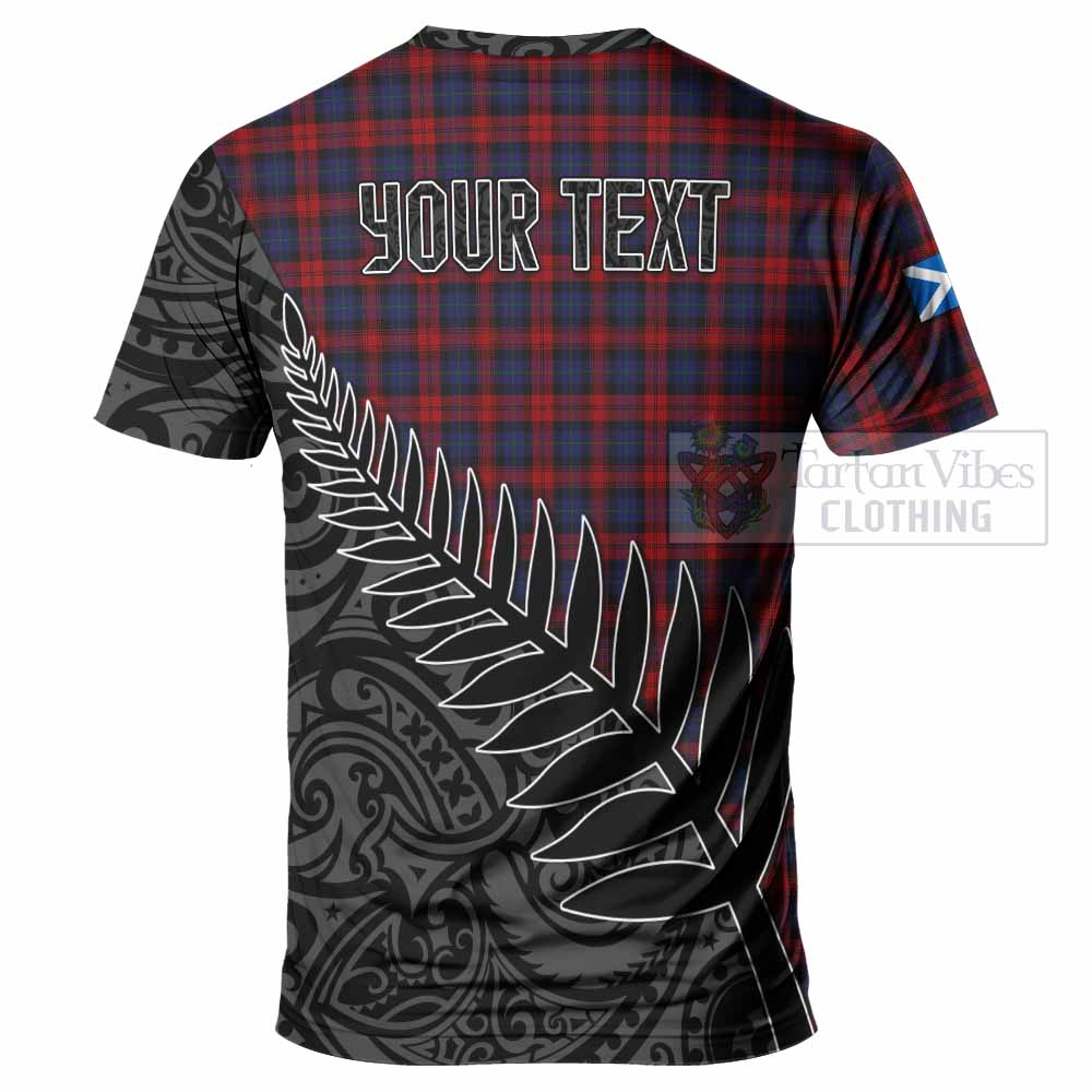 Tartan Vibes Clothing MacLachlan (McLachlan) Crest Tartan T-Shirt with New Zealand Silver Fern Half Style