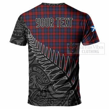 MacLachlan (McLachlan) Crest Tartan T-Shirt with New Zealand Silver Fern Half Style