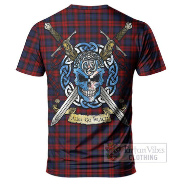 MacLachlan (McLachlan) Tartan T-Shirt with Family Crest Celtic Skull Style