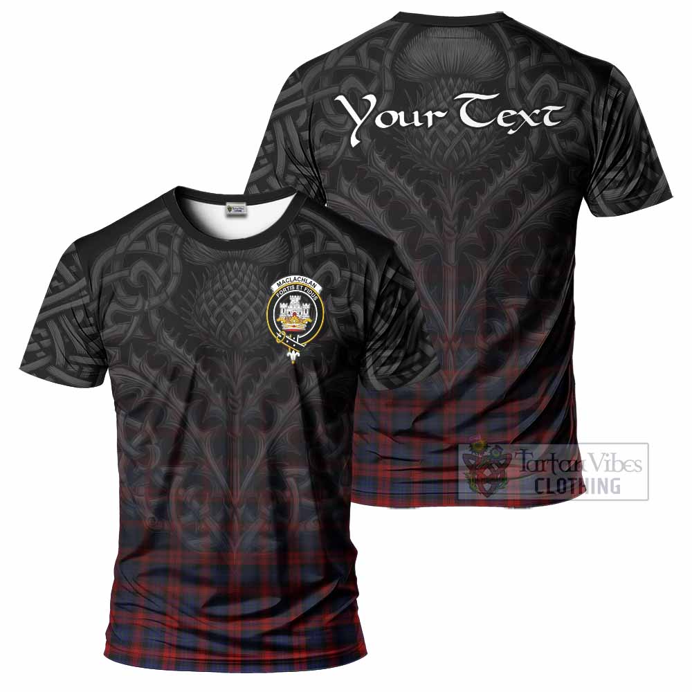 Tartan Vibes Clothing MacLachlan (McLachlan) Tartan T-Shirt with Family Crest Celtic Thistle Vibes