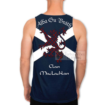 MacLachlan (McLachlan) Tartan Lion Rampant Men's Tank Top  Proudly Display Your Heritage with Alba Gu Brath and Clan Name