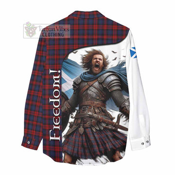 MacLachlan (McLachlan) Crest Tartan Women's Casual Shirt Inspired by the Freedom of Scottish Warrior