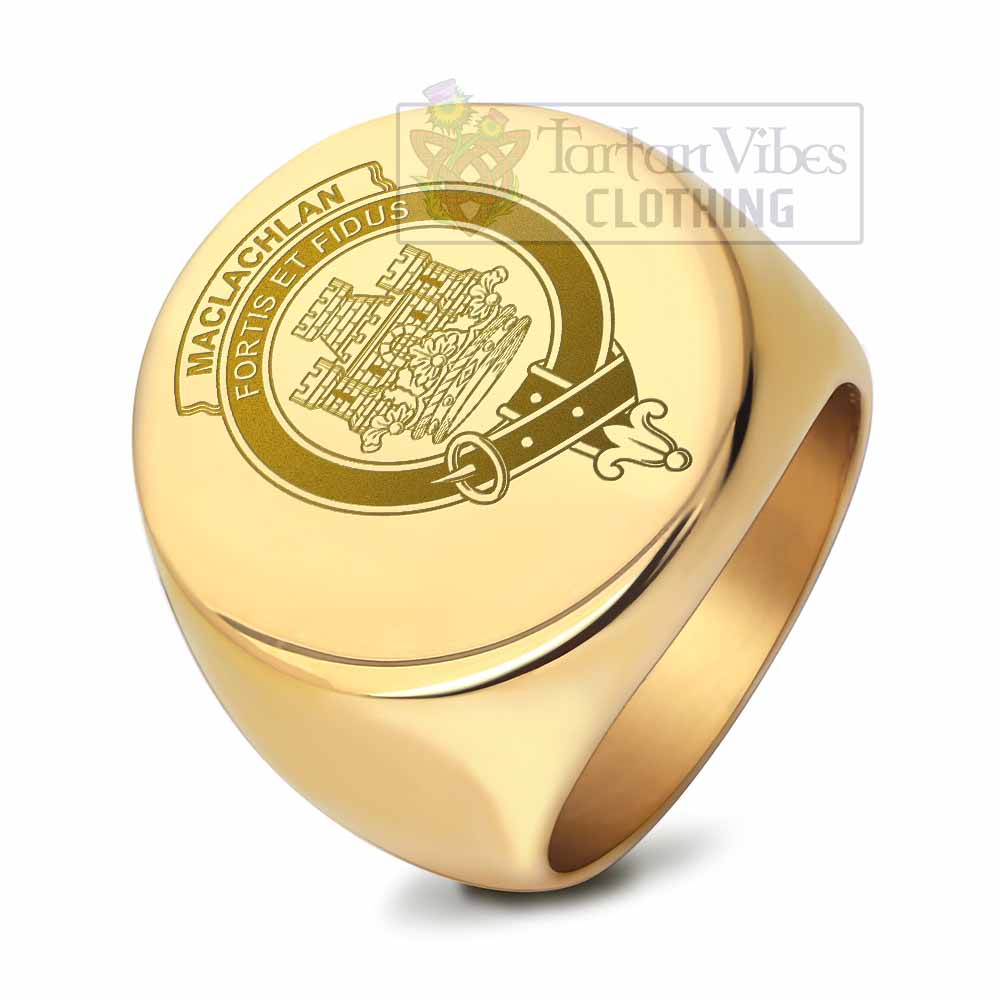 Tartan Vibes Clothing MacLachlan (McLachlan) Clan Crest Engraved Ring