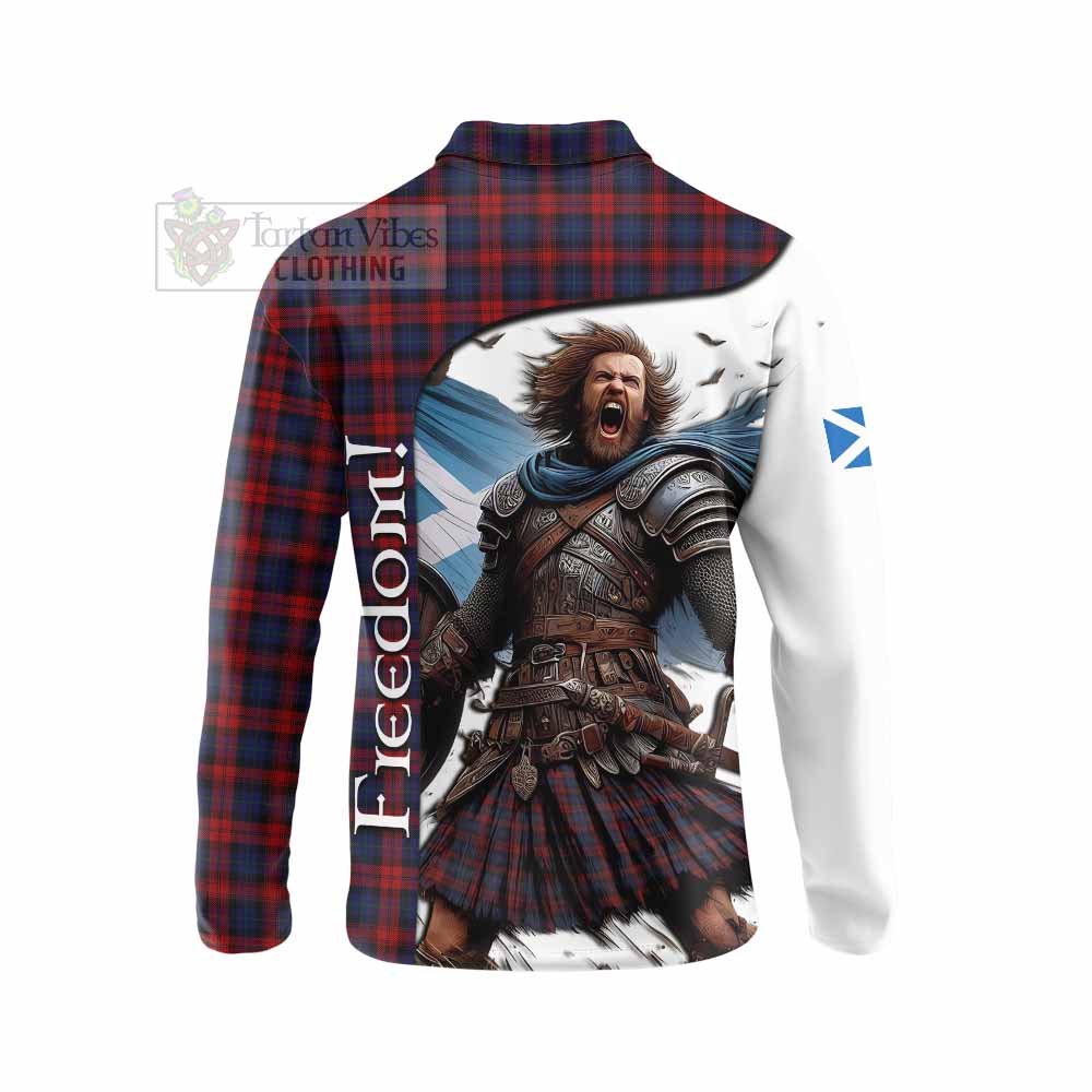 Tartan Vibes Clothing MacLachlan (McLachlan) Crest Tartan Long Sleeve Polo Shirt Inspired by the Freedom of Scottish Warrior