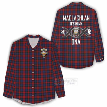 MacLachlan (McLachlan) Tartan Women's Casual Shirt with Family Crest DNA In Me Style