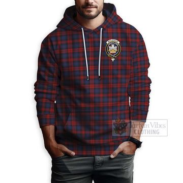 MacLachlan (McLachlan) Tartan Hoodie with Family Crest and Bearded Skull Holding Bottles of Whiskey