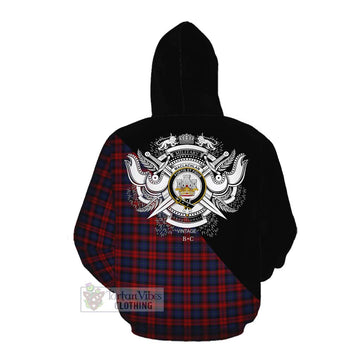 MacLachlan (McLachlan) Tartan Cotton Hoodie with Family Crest and Military Logo Style