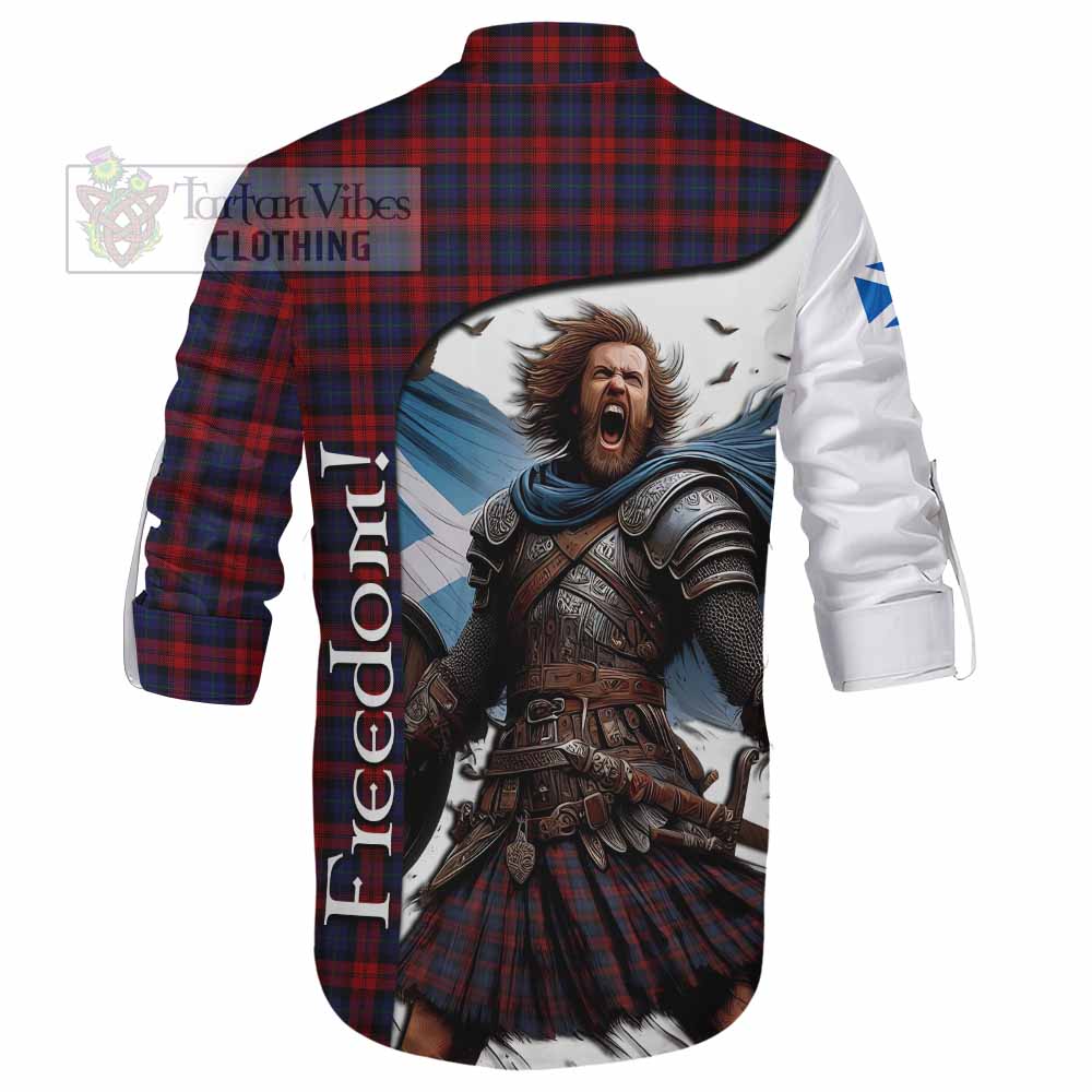 Tartan Vibes Clothing MacLachlan (McLachlan) Crest Tartan Ghillie Kilt Shirt Inspired by the Freedom of Scottish Warrior