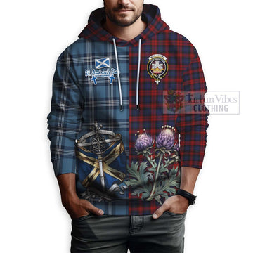 MacLachlan (McLachlan) Tartan Hoodie Happy St. Andrew's Day Half Tartan Style