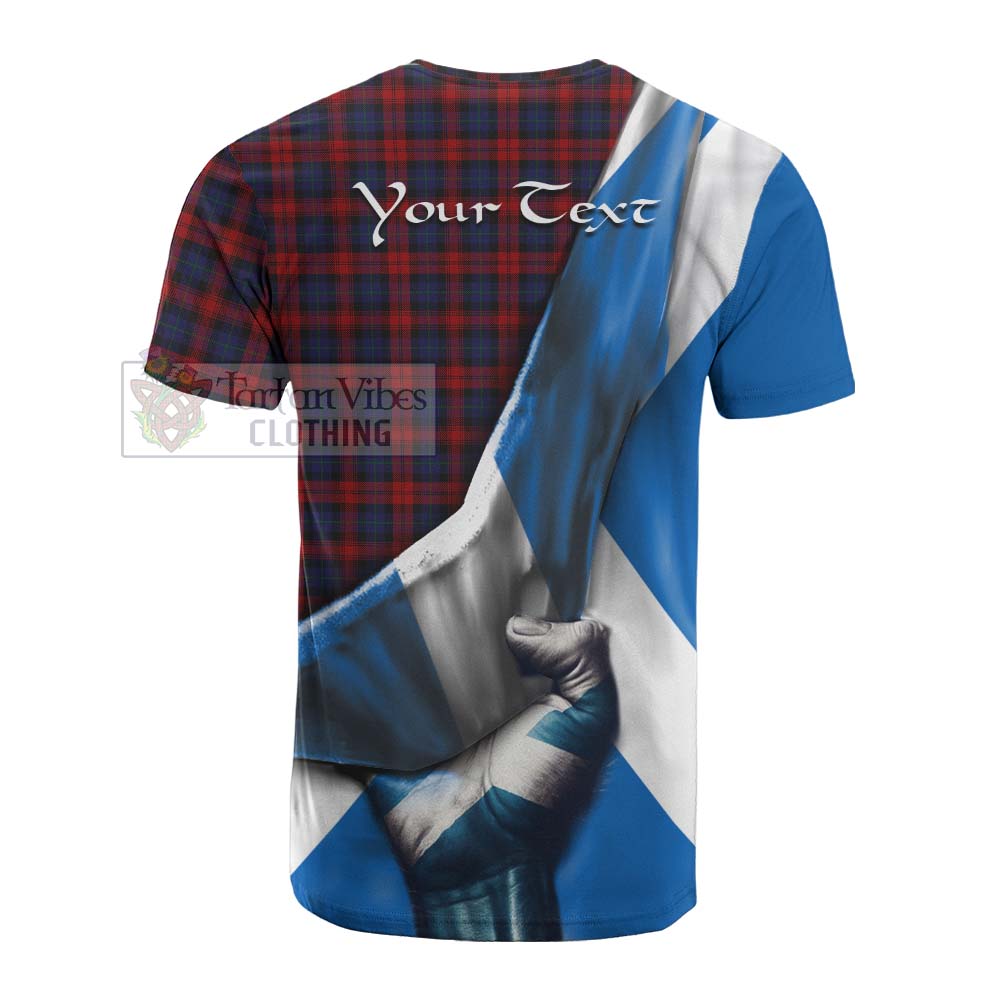 Tartan Vibes Clothing MacLachlan (McLachlan) Tartan Cotton T-shirt with Family Crest Scotland Patriotic Style