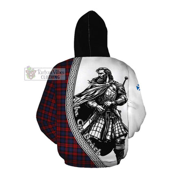 MacLachlan (McLachlan) Tartan Clan Crest Cotton Hoodie with Highlander Warrior Celtic Style