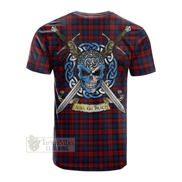 MacLachlan (McLachlan) Tartan Cotton T-shirt with Family Crest Celtic Skull Style