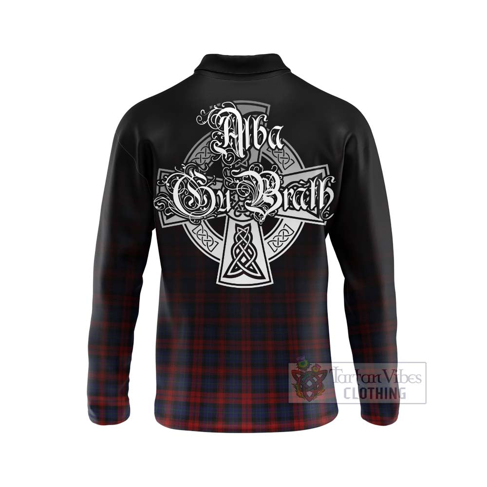 Tartan Vibes Clothing MacLachlan (McLachlan) Tartan Long Sleeve Polo Shirt Featuring Alba Gu Brath Family Crest Celtic Inspired