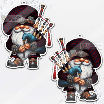 MacLachlan (McLachlan) Tartan Bagpiper Gnome Christmas Ornament