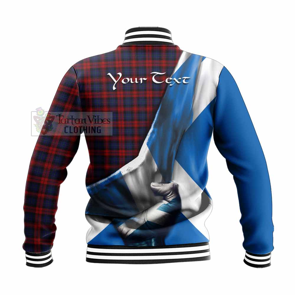 Tartan Vibes Clothing MacLachlan (McLachlan) Tartan Baseball Jacket with Family Crest Scotland Patriotic Style