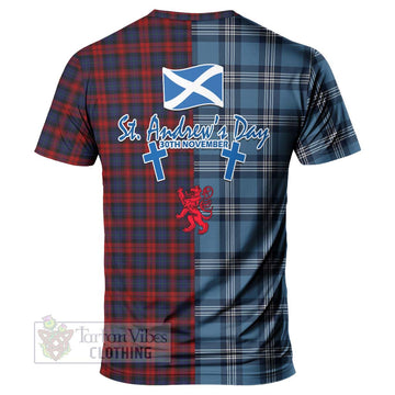 MacLachlan (McLachlan) Tartan T-Shirt Happy St. Andrew's Day Half Tartan Style