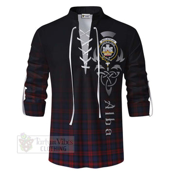 MacLachlan (McLachlan) Tartan Ghillie Kilt Shirt Featuring Alba Gu Brath Family Crest Celtic Inspired