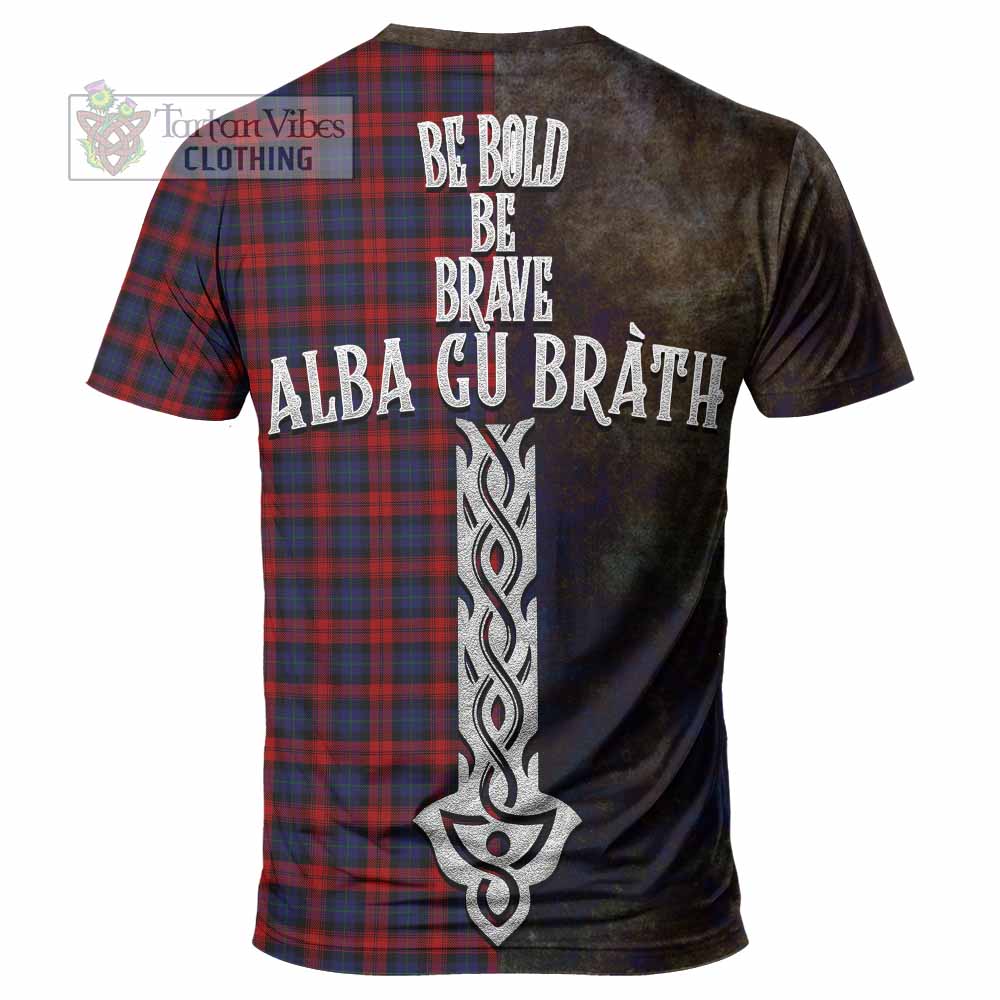 MacLachlan (McLachlan) Tartan Family Crest T-Shirt Alba Gu Brath Be Brave Lion Ancient Style - Tartan Vibes Clothing