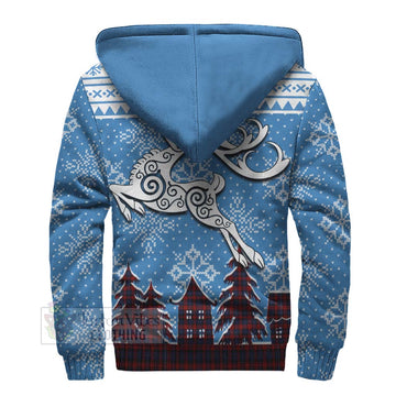 MacLachlan (McLachlan) Clan Christmas Sherpa Hoodie Celtic Reindeer Style