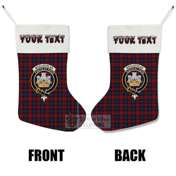 MacLachlan (McLachlan) Tartan Family Crest Christmas Stocking with Personalized Text