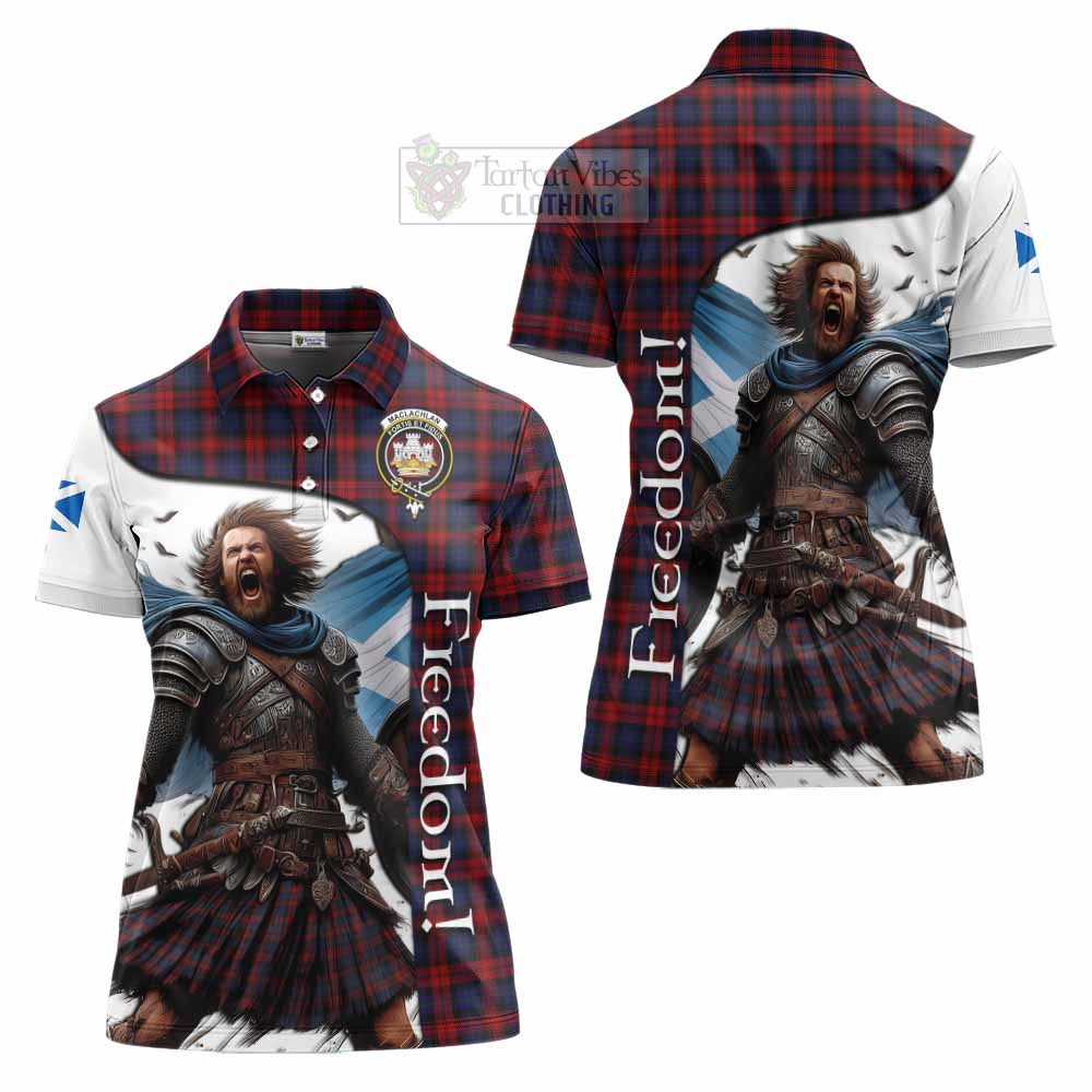 Tartan Vibes Clothing MacLachlan (McLachlan) Crest Tartan Women's Polo Shirt Inspired by the Freedom of Scottish Warrior