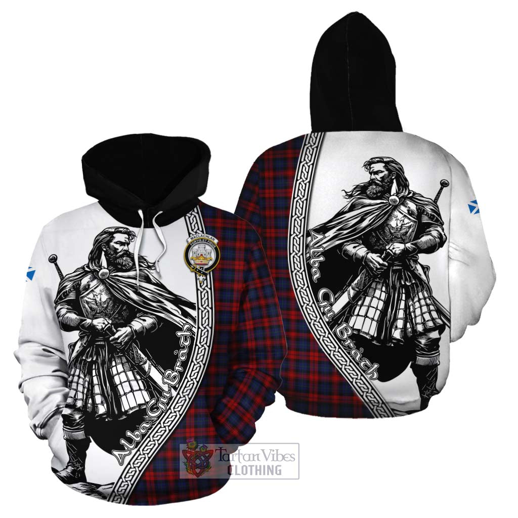 Tartan Vibes Clothing MacLachlan (McLachlan) Tartan Clan Crest Cotton Hoodie with Highlander Warrior Celtic Style