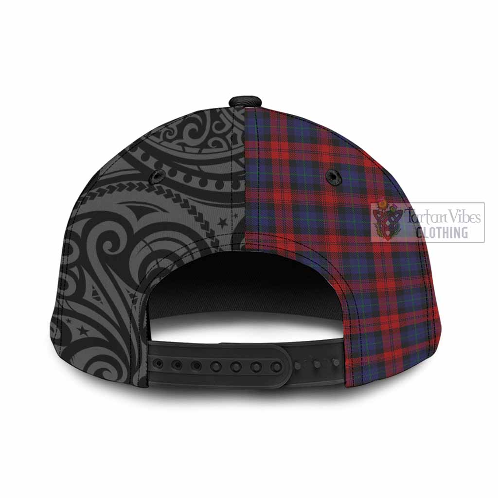 Tartan Vibes Clothing MacLachlan (McLachlan) Tartan Classic Cap with New Zealand Silver Fern Half Style