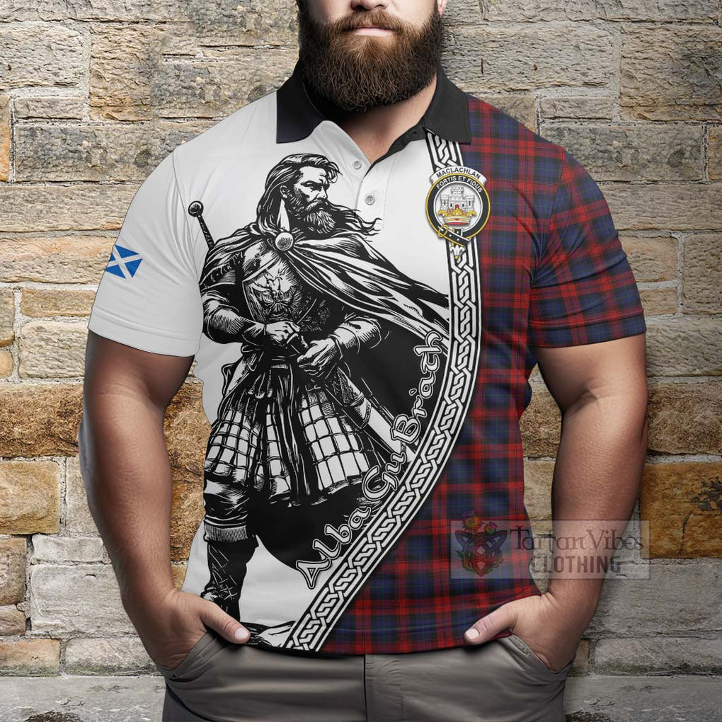 Tartan Vibes Clothing MacLachlan (McLachlan) Tartan Clan Crest Polo Shirt with Highlander Warrior Celtic Style