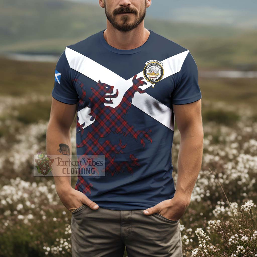 Tartan Vibes Clothing MacLachlan (McLachlan) Tartan Lion Rampant T-Shirt – Proudly Display Your Heritage with Alba Gu Brath and Clan Name