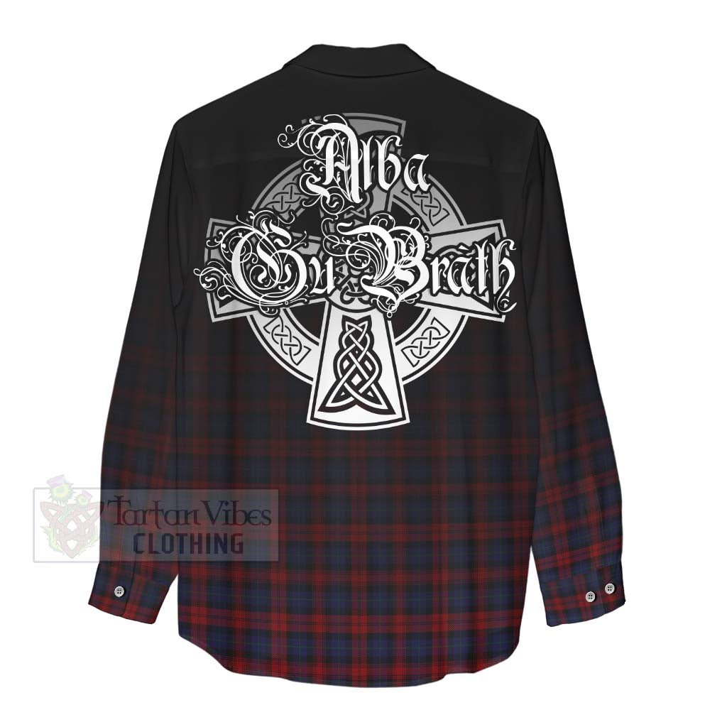 Tartan Vibes Clothing MacLachlan (McLachlan) Tartan Women's Casual Shirt Featuring Alba Gu Brath Family Crest Celtic Inspired