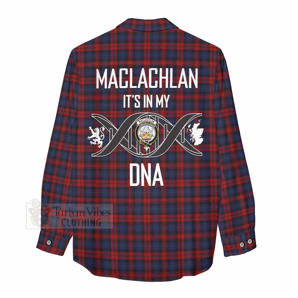 Tartan Vibes Clothing MacLachlan (McLachlan) Tartan Women's Casual Shirt with Family Crest DNA In Me Style