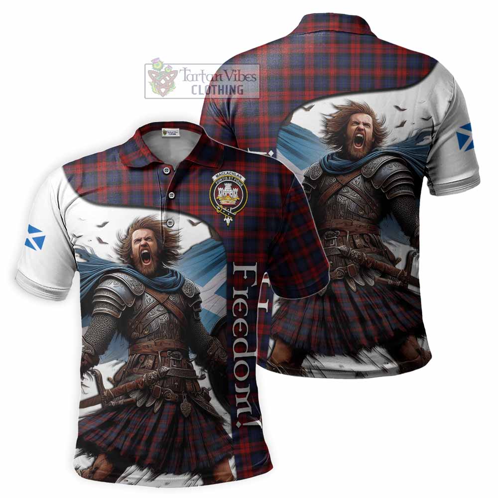 Tartan Vibes Clothing MacLachlan (McLachlan) Crest Tartan Polo Shirt Inspired by the Freedom of Scottish Warrior