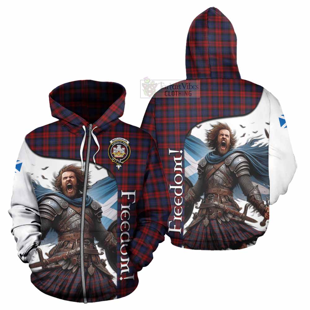 Tartan Vibes Clothing MacLachlan (McLachlan) Crest Tartan Hoodie Inspired by the Freedom of Scottish Warrior