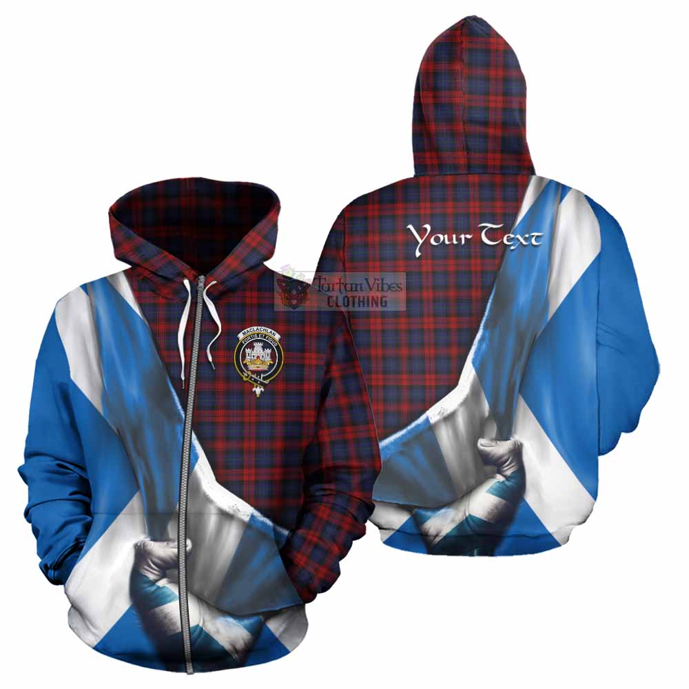 Tartan Vibes Clothing MacLachlan (McLachlan) Tartan Hoodie with Family Crest Scotland Patriotic Style