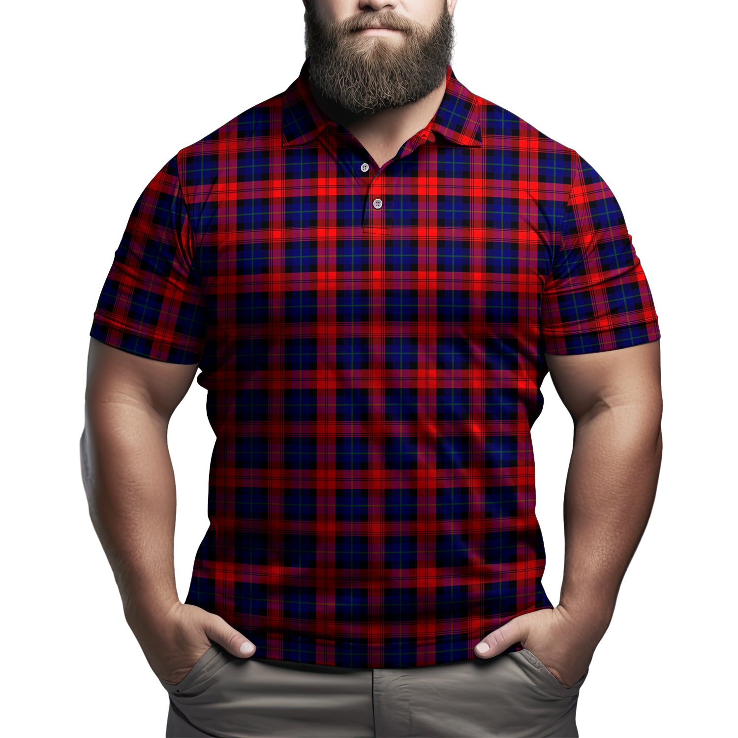 MacLachlan Modern Tartan Mens Polo Shirt Kid - Tartan Vibes Clothing