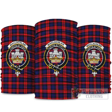 MacLachlan Modern Tartan Neck Gaiters, Tartan Bandanas, Tartan Head Band with Family Crest