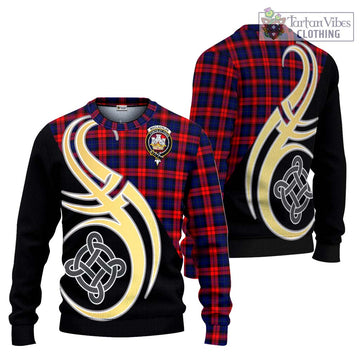 MacLachlan Modern Tartan Ugly Sweater with Family Crest and Celtic Symbol Style