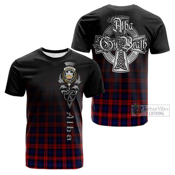 MacLachlan Modern Tartan Cotton T-shirt Featuring Alba Gu Brath Family Crest Celtic Inspired