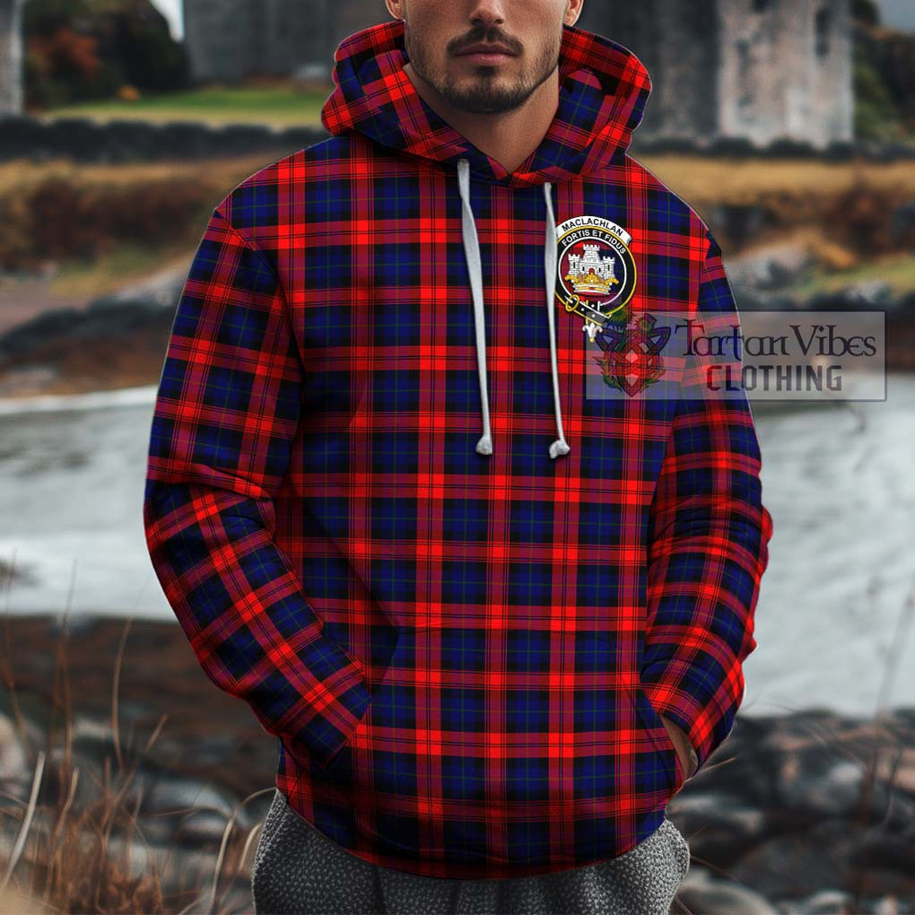 MacLachlan Modern Tartan Cotton Hoodie with Family Crest Pullover Hoodie XS - Tartan Vibes Clothing