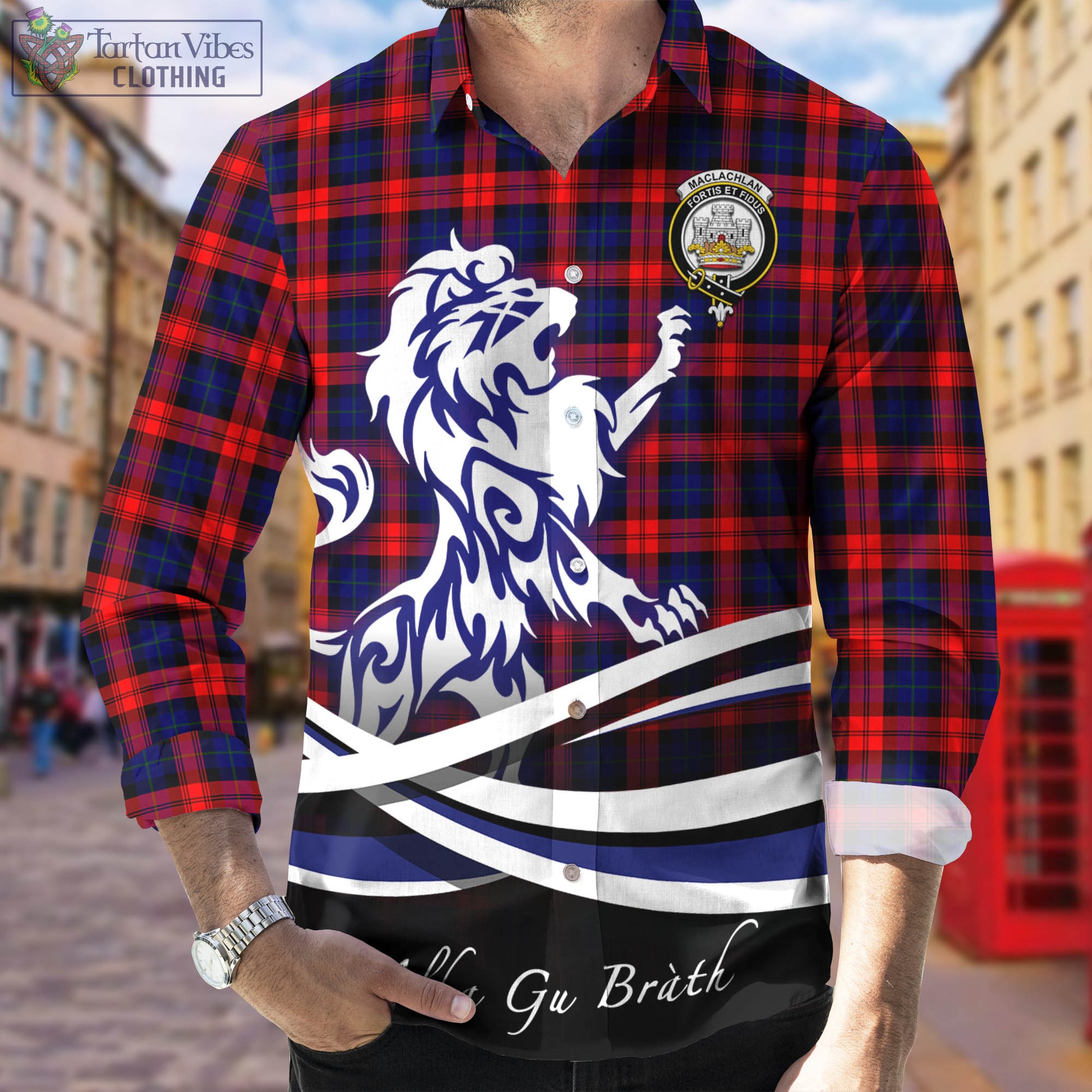 maclachlan-modern-tartan-long-sleeve-button-up-shirt-with-alba-gu-brath-regal-lion-emblem
